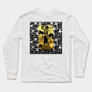 Floral Tarot Print - The Tower Long Sleeve T-Shirt